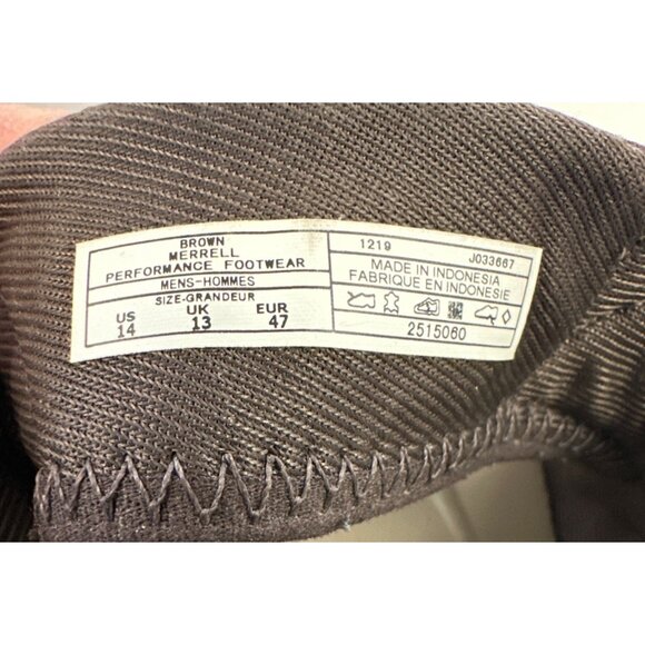 Merrell Men’s Suede Leather Outdoor Sandals Size 14 Adjustable Straps Vibram Sol - Picture 7 of 7